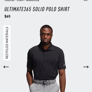 Adidas black golf polo - like new